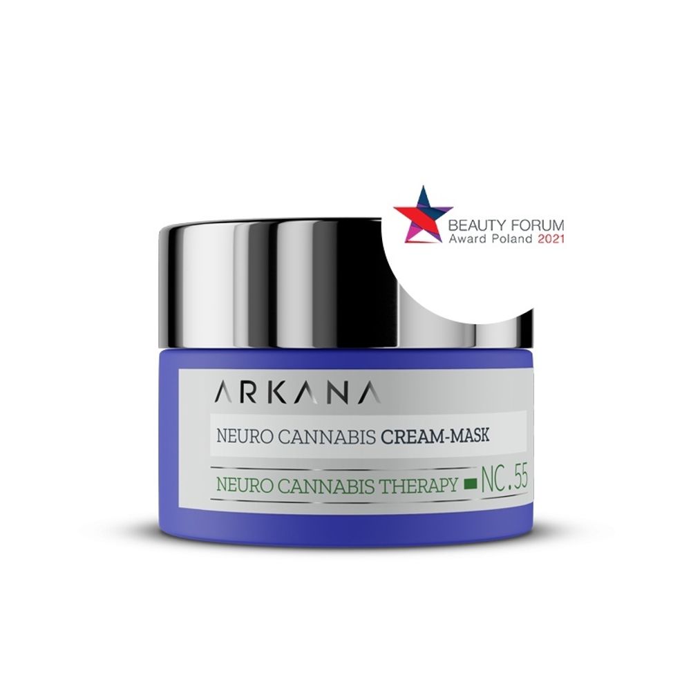 Купить крем маску Arkana для лица со стволовыми клетками конопли Neuro Cannabis Cream MAsk 50 мл