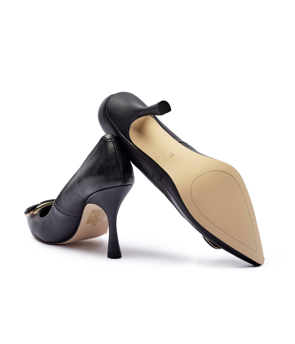 Кожаные туфли на шпильках TWINSET - черный(242TCP130)