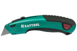 KRAFTOOL  с автостопом 2 лезвия, Универсальный нож (09241)