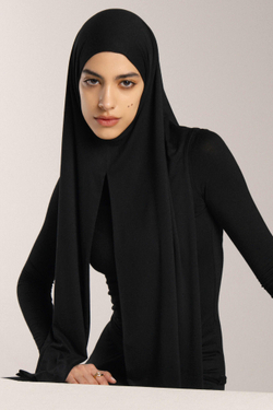 Хиджаб Молик двухслойный черный