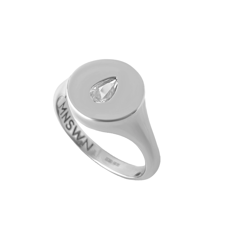 Кольцо-печатка Капля