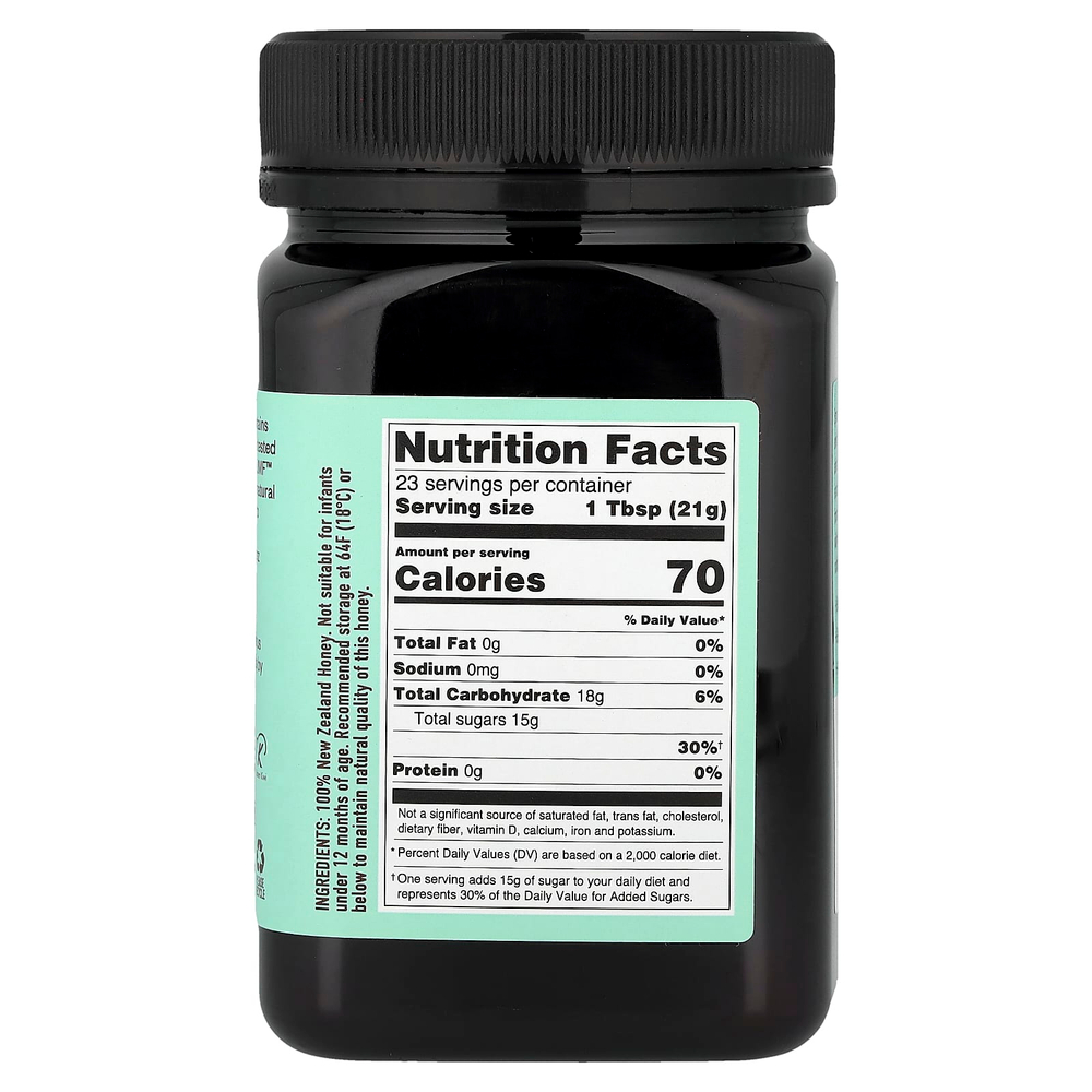 Egmont Honey, мед манука, необработанный и непастеризованный, UMF™ 10+, MGO 265+, 500 г (17,6 унции)