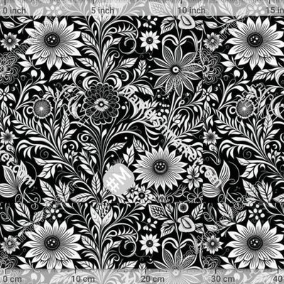 Черно-белые цветы by CEA 201 DPI