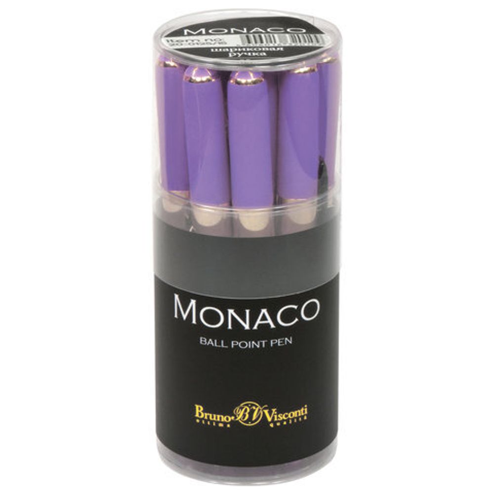 Ручка шариковая BRUNO VISCONTI Monaco, лавандовый корпус, узел 0,5 мм, линия 0,3 мм, синяя, 20-0125/16