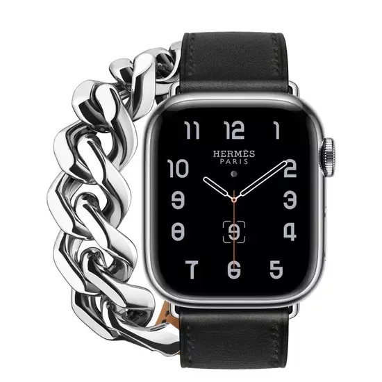 Apple Watch Hermès 41mm Silver Stainless Steel Case with Gourmette Metal Double Tour