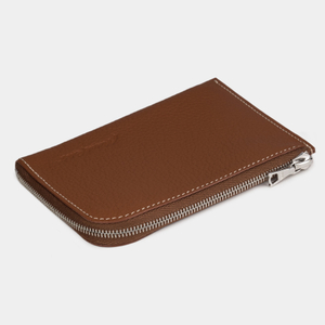 Мини-кошелек кожаный Aven коричневого цвета карамель