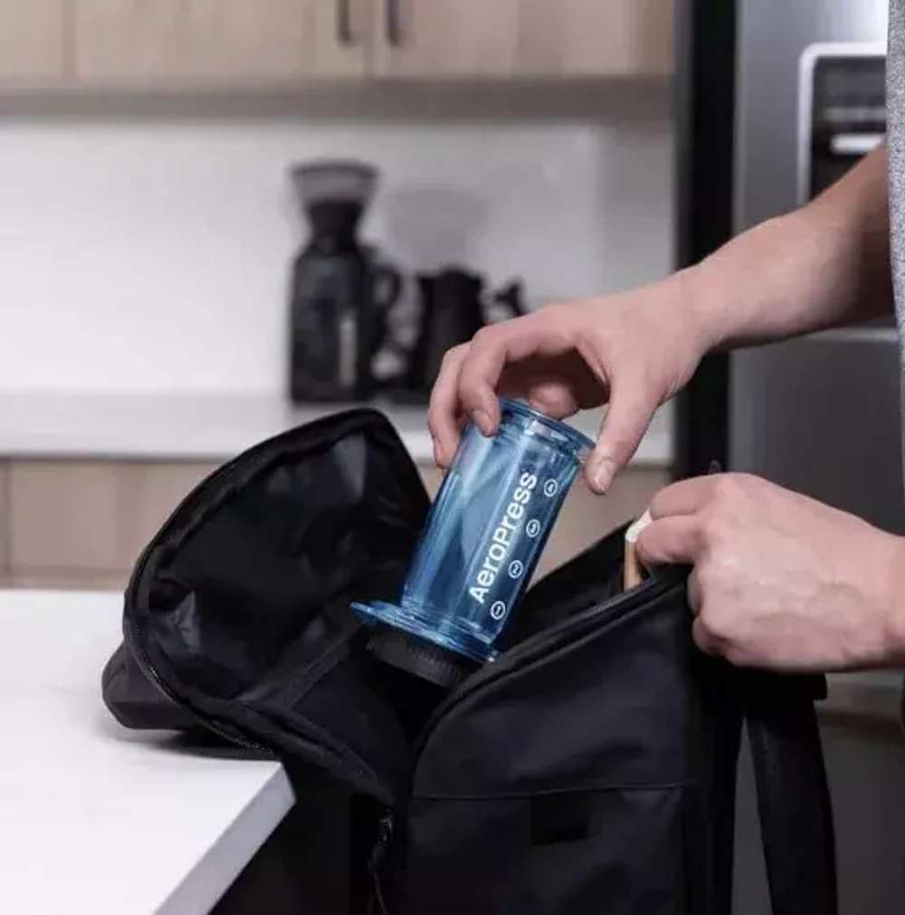 AeroPress Clear Blue, аэропресс для кофе, синий