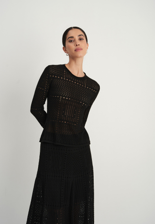 Ажурный комплект SELINE, чёрный