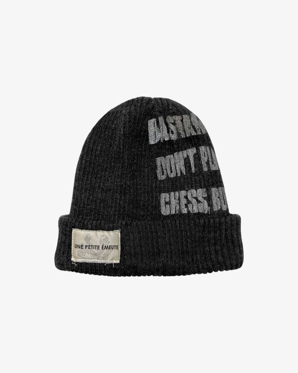 Шапка Двухслойная Chess Bastards серая - фото 1