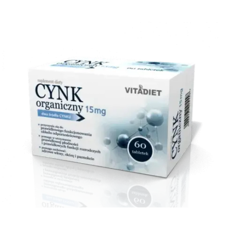 VitaDiet Органический цинк 15 мг - 60 таблеток