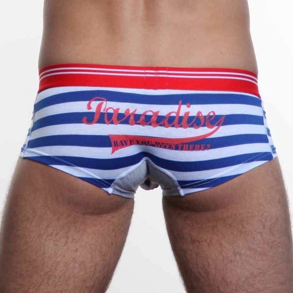 Мужские трусы хипсы в синюю полоску TOOT Paradise Blue Boxer TT00057