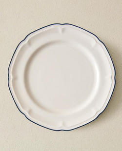 ZARA HOME ТАРЕЛКА С КАЙМОЙ, СИНИЙ