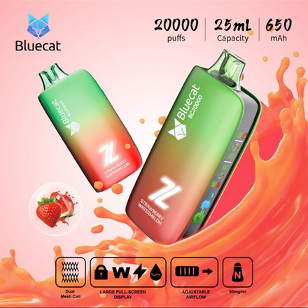 Bluecat BC20000 Клубника арбуз 20000 затяжек 20мг Hard (2% Hard)