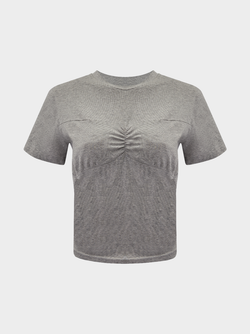 Футболка с эффектом бра / grey