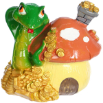 Фигурка новогодняя «Змейка в денежном домике» 9*6*10 см, микс
