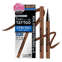 Водостойкая жидкая подводка для глаз 24 часа цвет Коричневый K-Palette Real Strong Eyeliner 24h WP Deep Brown