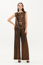 31208 Брюки женские (золотисто-черный)