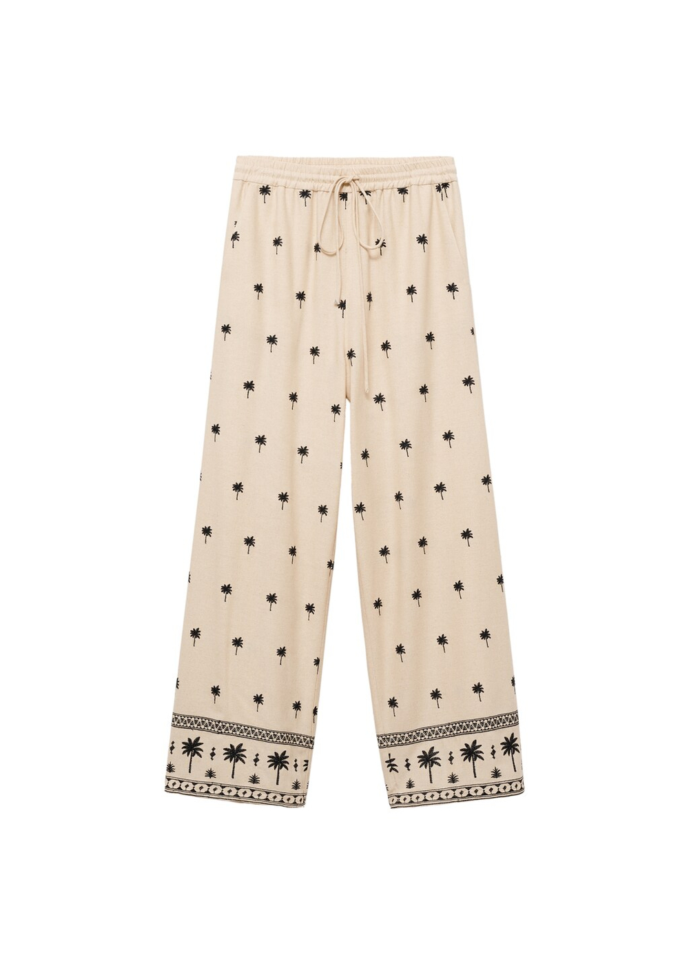 Прямые брюки с вышивкой