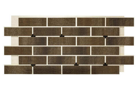 Клинкерная фасадная термопанель ЭППС Brick Stone, Коричневый 1150x540