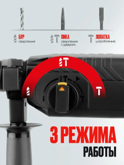 Перфоратор сетевой 1400W, 3,2 мощность удара, 5500 уд/мин