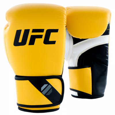UFC Pro Fitness Перчатки тренировочные для спарринга желтые - 14 Oz