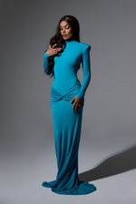 Платье Americano с длинным рукавом, бирюзовый