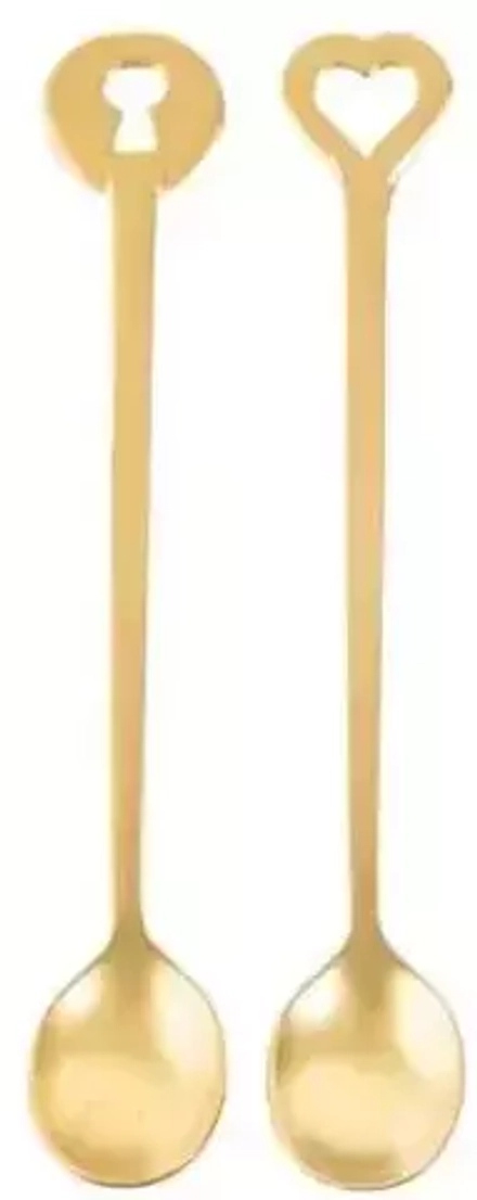 Sambonet - Набор из 2 золотых ложек Party. / артикул   52649G20  / GTIN 8014808113673