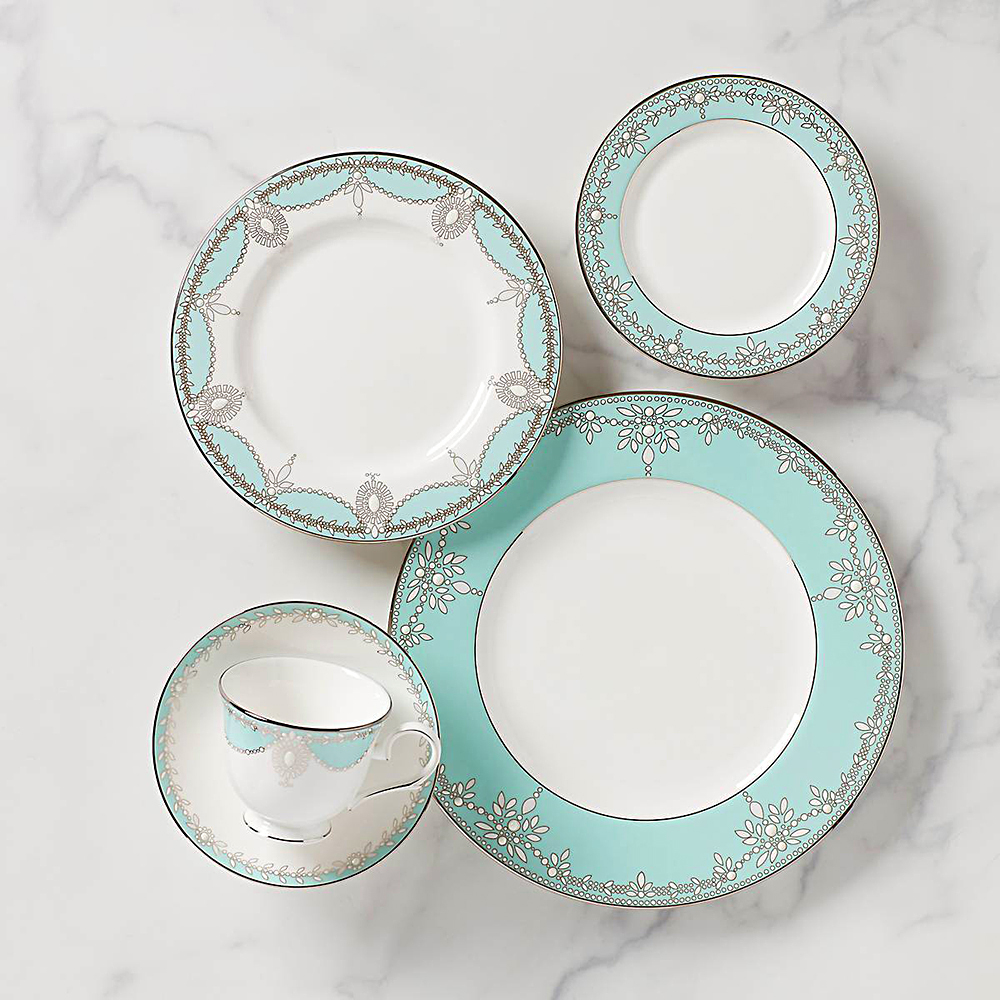 Чашка чайная с блюдцем 180мл Lenox Королевский жемчуг голубая