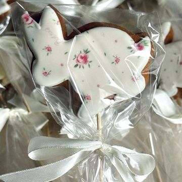 Пасхальные пряники "Зайка" с принтом и золотом