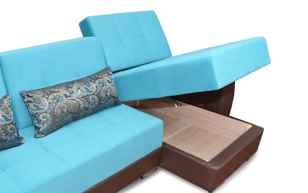 Угловой диван «Байкал» с оттоманкой в ассортименте