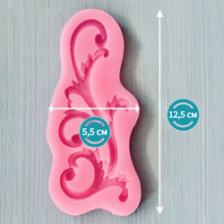 Набор силиконовых молдов вензелей "Лепнина 1" (3 шт)