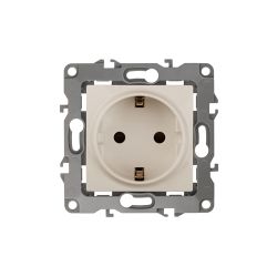 12-2102-02 ЭРА Розетка 2P+E Schuko со шторками, 16A-250В, IP20, Эра12, слоновая кость | Эра 12 Слоновая кость