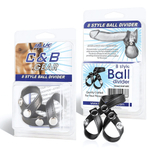 Разделитель мошонки из искусственной кожи на клепках 8 STYLE BALL DIVIDER (Цвет: черный)