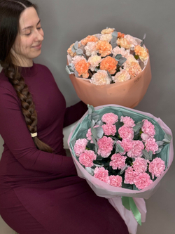 Диантусы с эвкалиптом