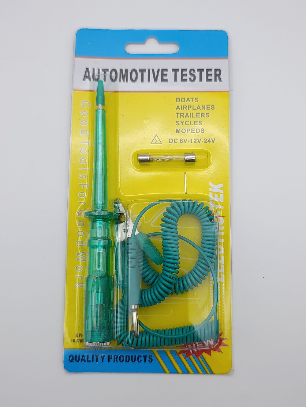 Тестер напряжения автомобильный игла с индикатором 6-12-24V ЗЕЛЕНЫЙ