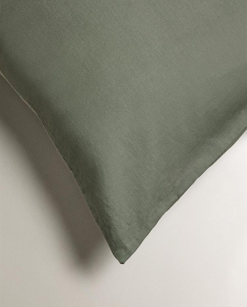 ZARA HOME ХЛОПКОВАЯ НАВОЛОЧКА В ПОЛОСКУ, ЗЕЛЕНЫЙ