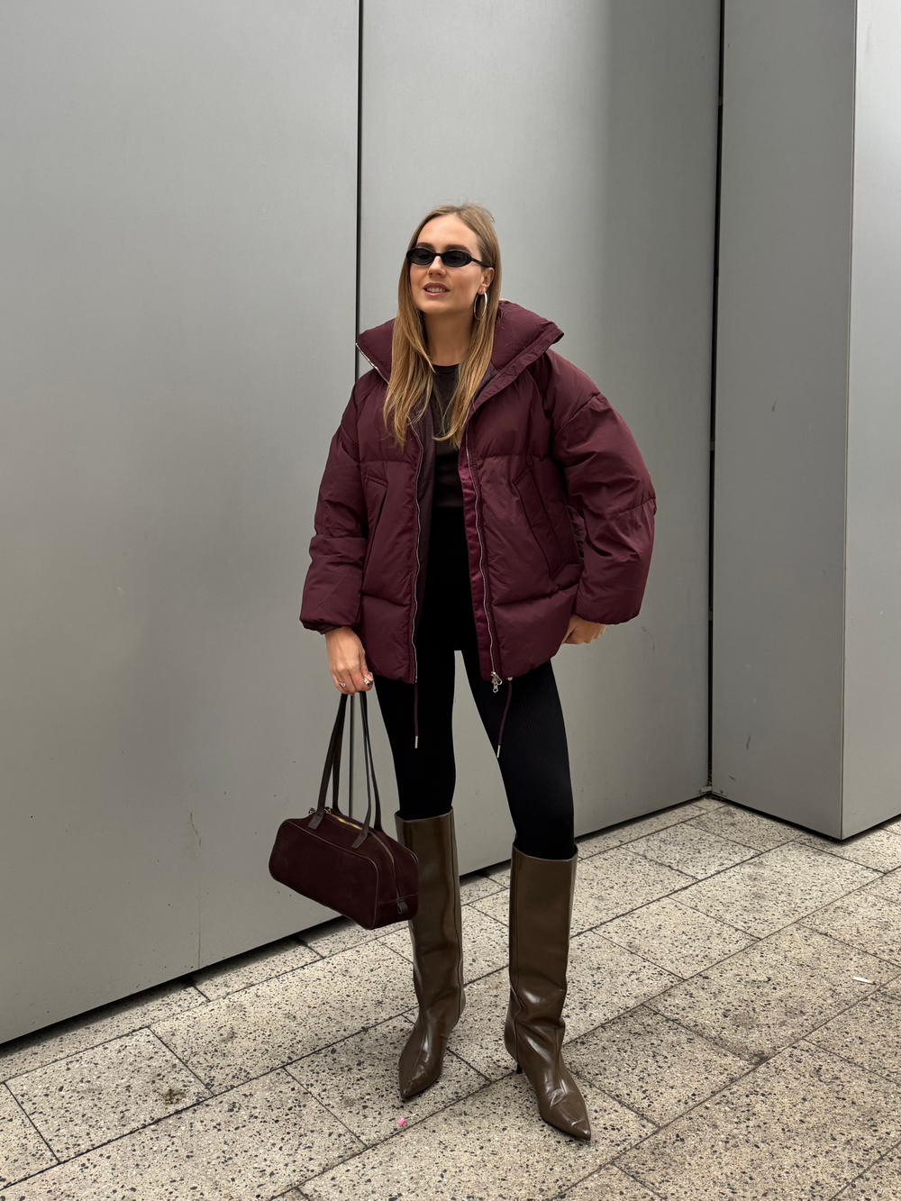 Пуховик Бургунди