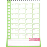 Планер недатированный настольный А5, Апплика, гребень, мелов. картон, 64 л., клетка, "Календарь домашних дел. Тюльпаны"