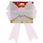 Бант на елку «Перламутр» 17*26см, белый