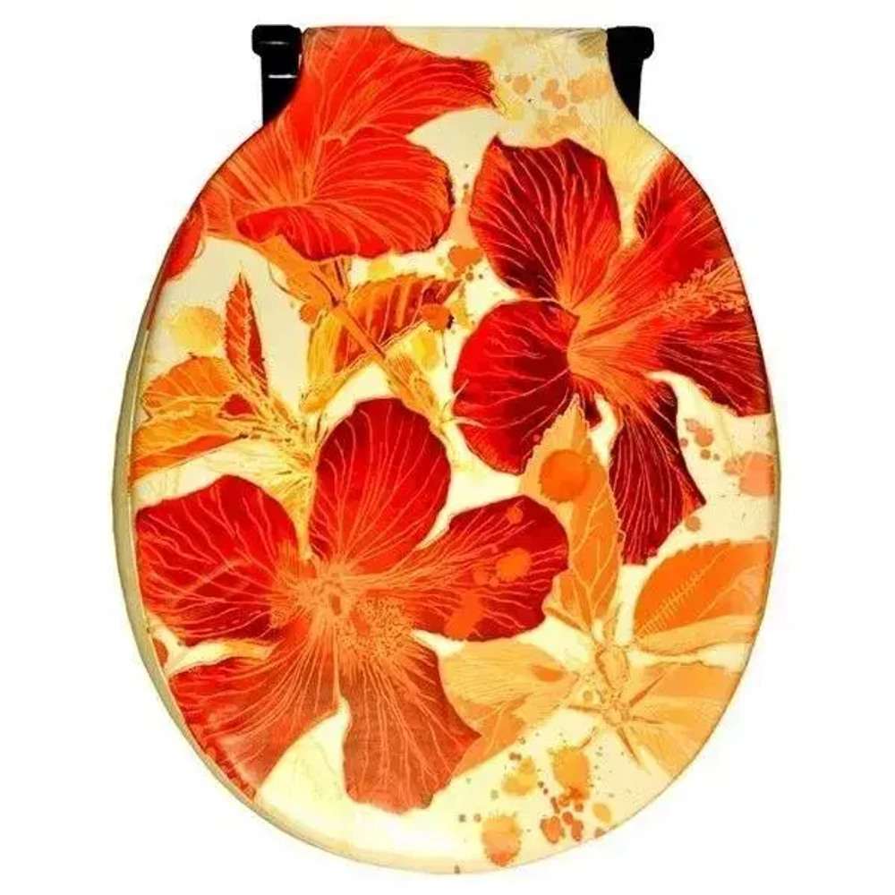 Сиденье для унитаза мягкое Океан крем. с/рис