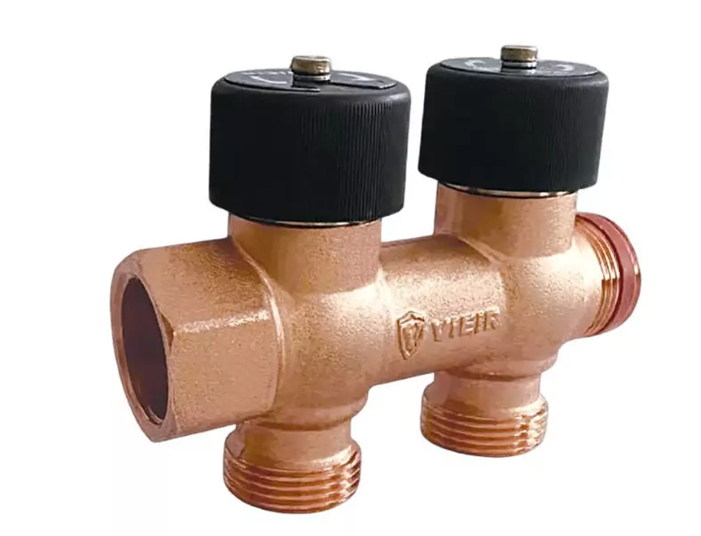 Коллектор водоразборный с регулировычными вентилями 3/4 х 2 вых.