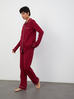 Пижама женская Ihomewear Classic Bordo