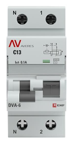 Автомат дифференциальный EKF rcbo6-1pn-13C-100-ac-av