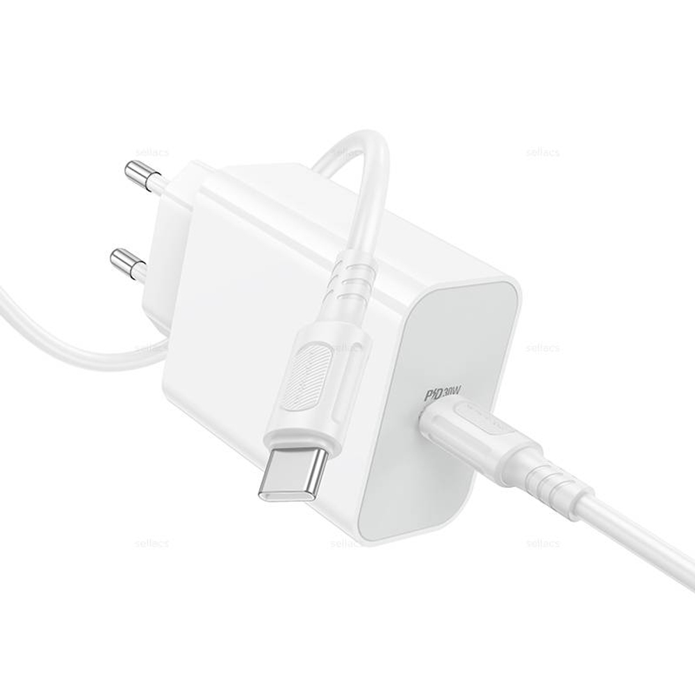Зарядное устройство на Type-C PD30W Borofone BA107A (white)