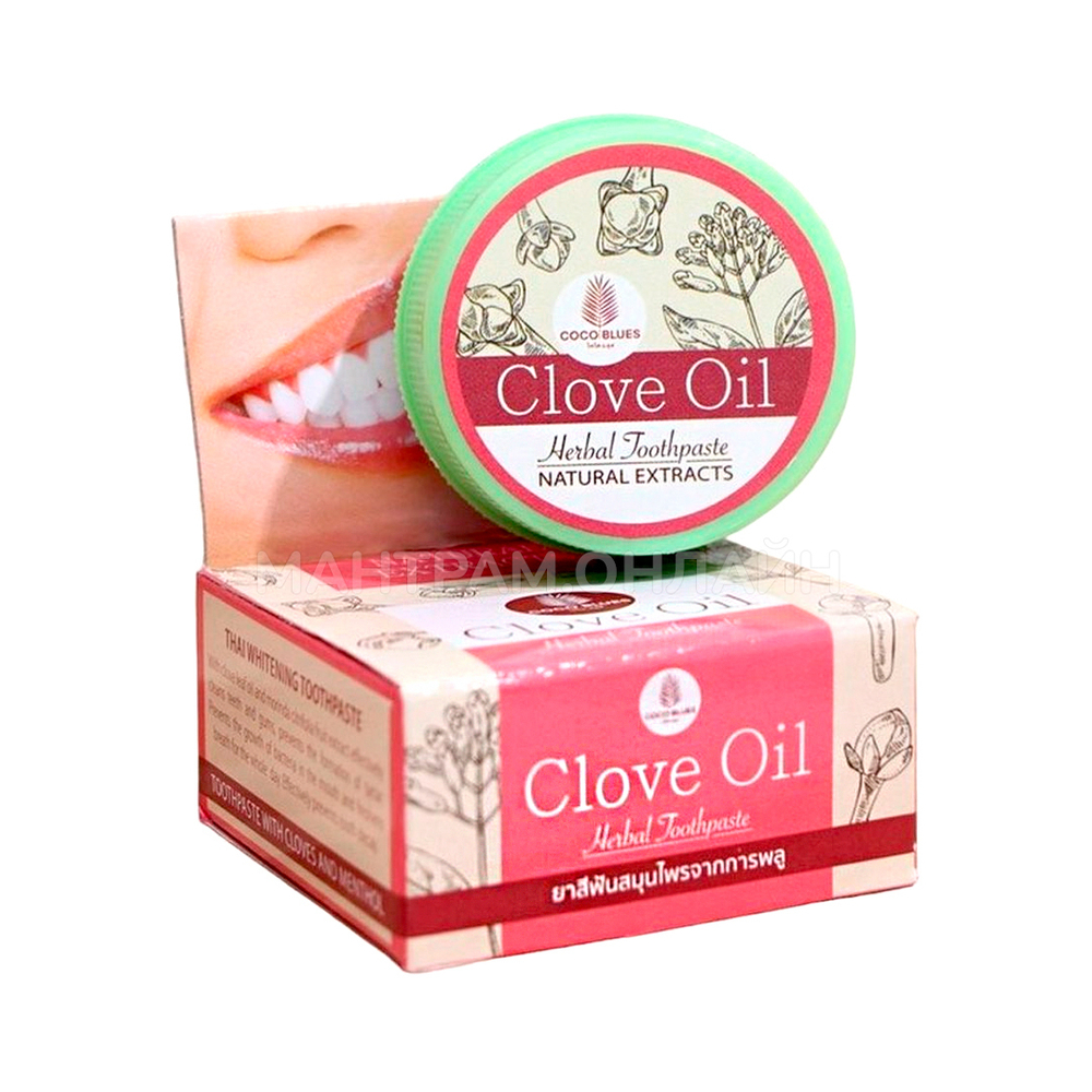 Зубная паста Coco Blues Clove Oil Toothpaste тайская Гвоздика 30 г