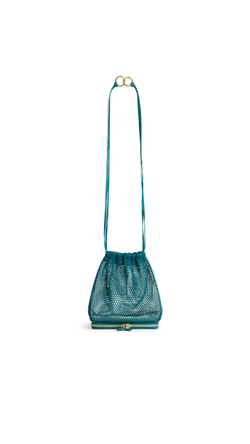 ALAÏA СУМКА LE POCHON В СЕТОЧКУ, СИНИЙ