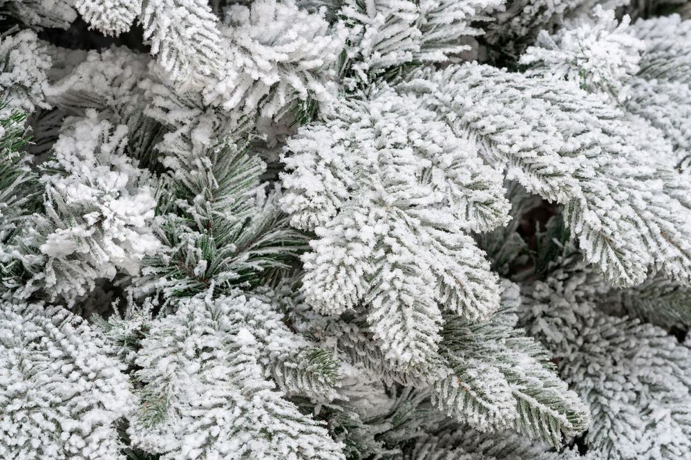 Заснеженная елка «Аляска» (Литая+пвх) 210 см / 2.1 м