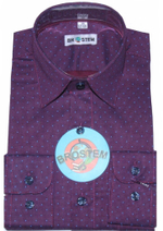 BROSTEM Рубашка для мальчика школьная 8LD034+4d фиолетовый