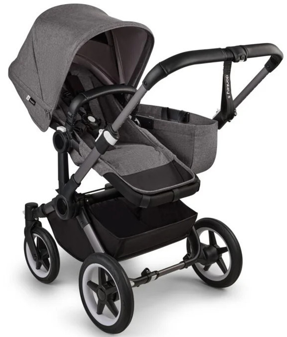 Коляска для двойни Bugaboo Donkey 5 Twin шасси Graphite Grey Melange/Grey Melange