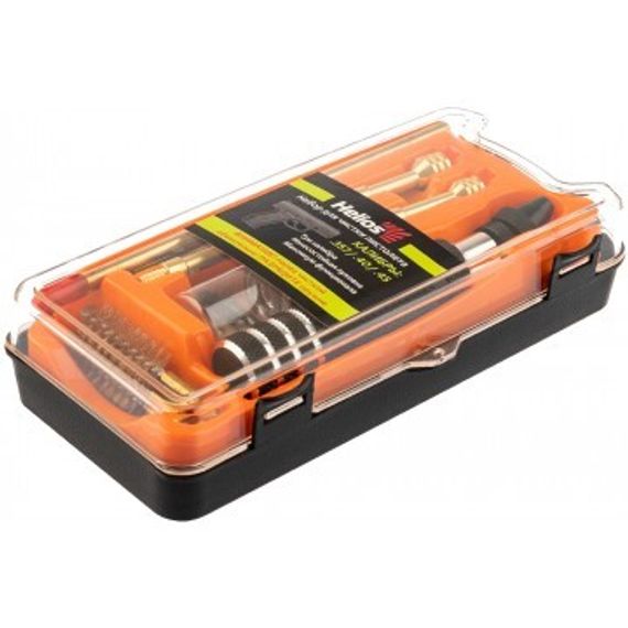 Набор для чистки пистолета Helios кал. .357, .40, .45 14 предм., плас. кор. HS6055